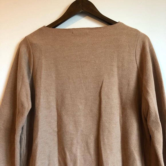 ZARA Trafaluc Soft Bell Sleeve Sweater Tan - Picture 13 of 14